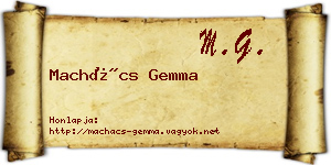 Machács Gemma névjegykártya